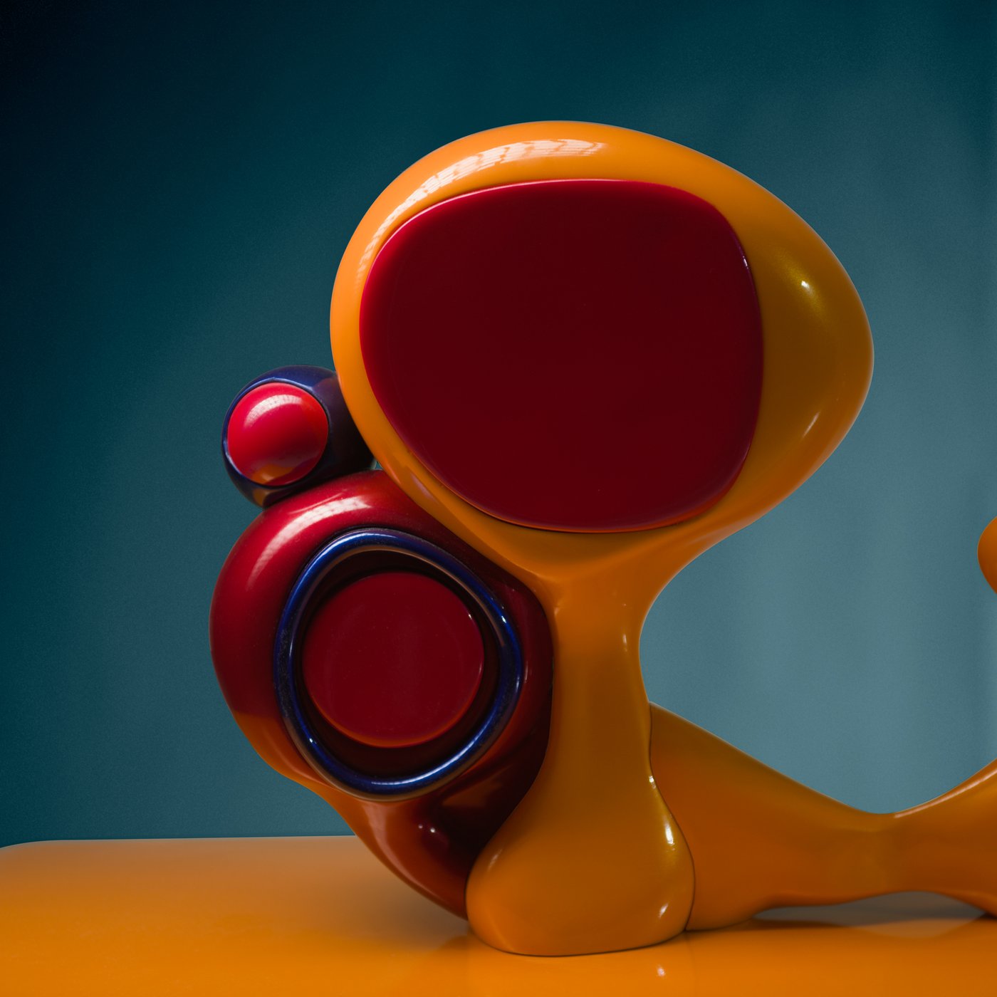 The sideboard, sculptural top detail