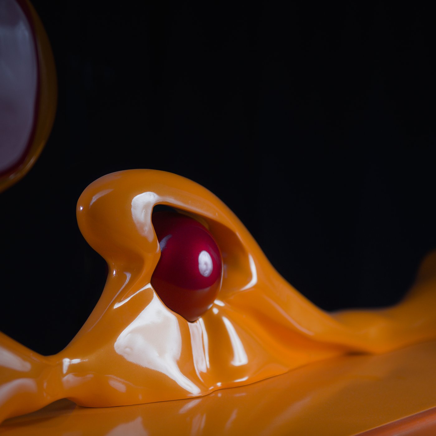 The sideboard, close-up of the sculptural form